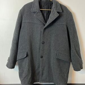Wool insulated 3 button coat